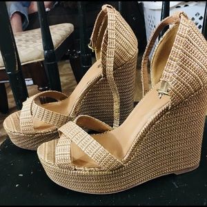 Open toe wedges